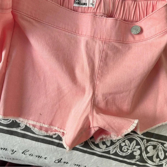 Epic thread girls denim skort peach Elastic waist size 7 - Picture 6 of 7